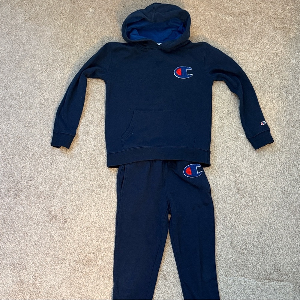 Champion Kids' Black Sweatpants & Hoodie Set